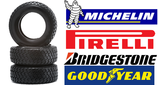 Tyres from Michelin, Continental, Pirelli, Apollo and Goodyear